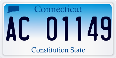 CT license plate AC01149