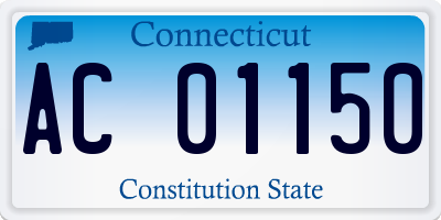 CT license plate AC01150