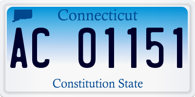 CT license plate AC01151