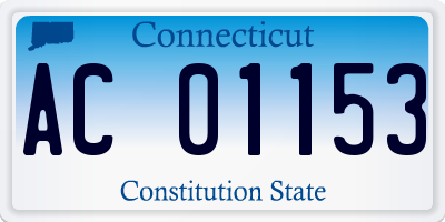 CT license plate AC01153