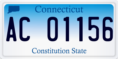 CT license plate AC01156