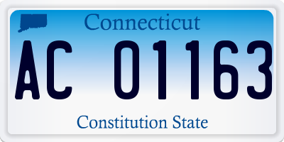 CT license plate AC01163