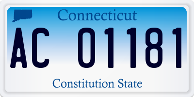 CT license plate AC01181