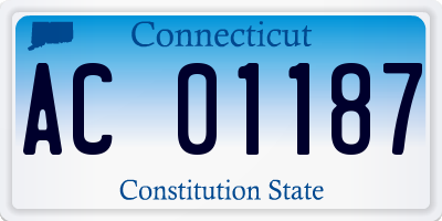CT license plate AC01187