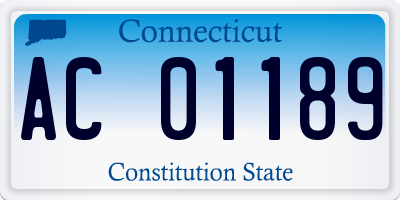 CT license plate AC01189