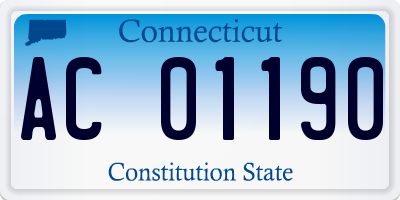 CT license plate AC01190