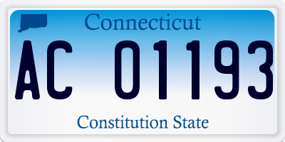 CT license plate AC01193