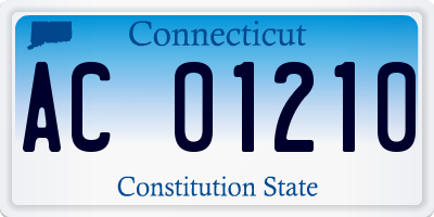 CT license plate AC01210