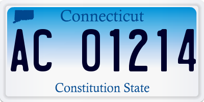 CT license plate AC01214