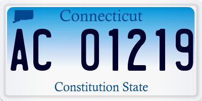 CT license plate AC01219