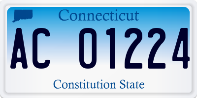 CT license plate AC01224