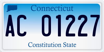 CT license plate AC01227