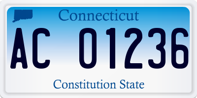 CT license plate AC01236