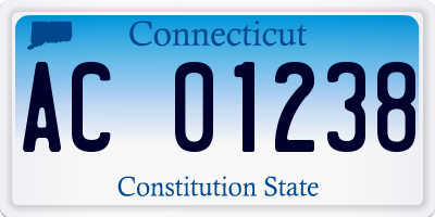 CT license plate AC01238