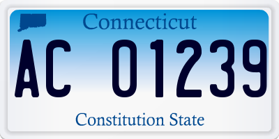 CT license plate AC01239