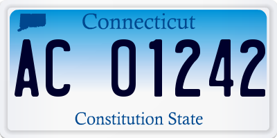 CT license plate AC01242