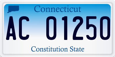 CT license plate AC01250