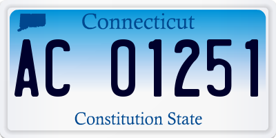 CT license plate AC01251