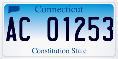 CT license plate AC01253