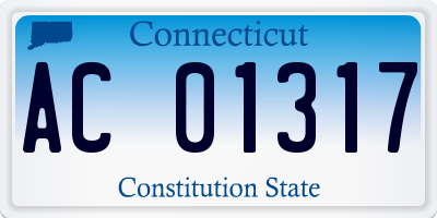 CT license plate AC01317