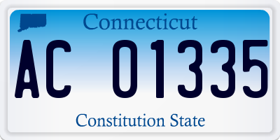 CT license plate AC01335