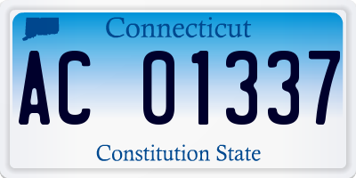 CT license plate AC01337