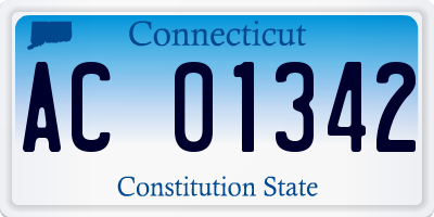 CT license plate AC01342