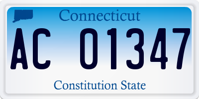 CT license plate AC01347