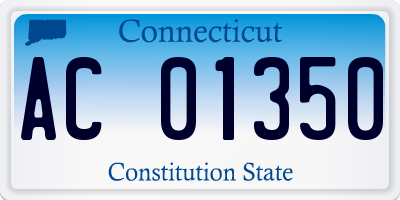 CT license plate AC01350