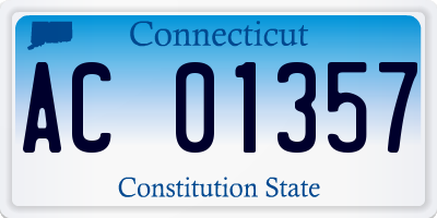 CT license plate AC01357