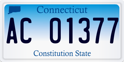 CT license plate AC01377