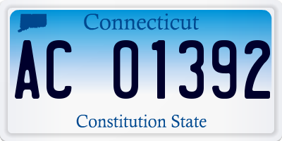 CT license plate AC01392
