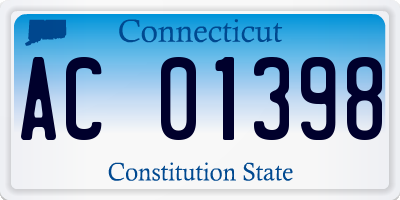 CT license plate AC01398