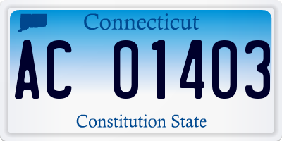 CT license plate AC01403