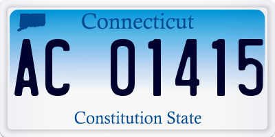 CT license plate AC01415