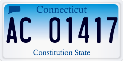CT license plate AC01417