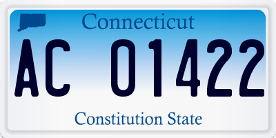 CT license plate AC01422