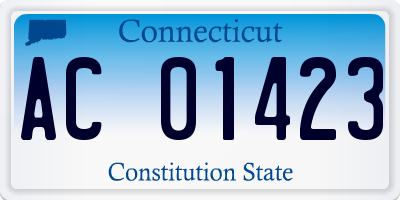 CT license plate AC01423