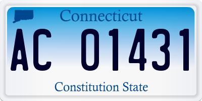 CT license plate AC01431