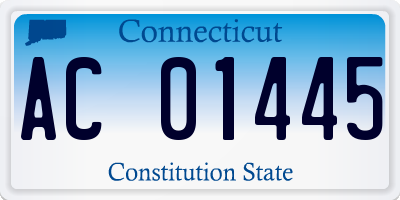 CT license plate AC01445