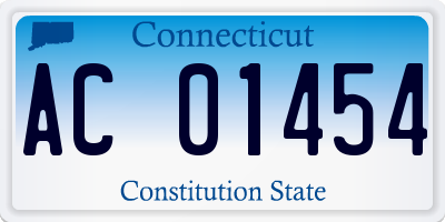 CT license plate AC01454