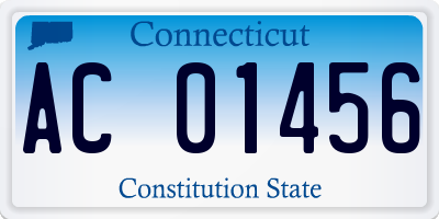 CT license plate AC01456
