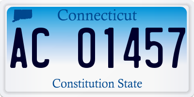 CT license plate AC01457