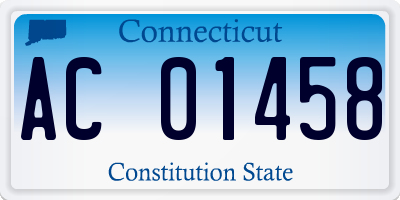 CT license plate AC01458