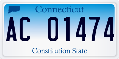 CT license plate AC01474