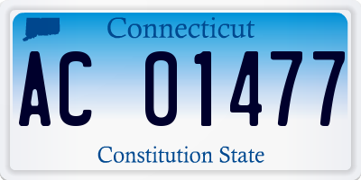 CT license plate AC01477