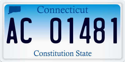 CT license plate AC01481