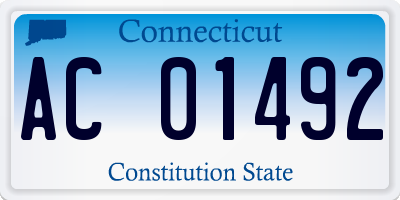 CT license plate AC01492