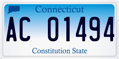 CT license plate AC01494