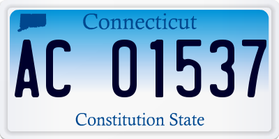 CT license plate AC01537